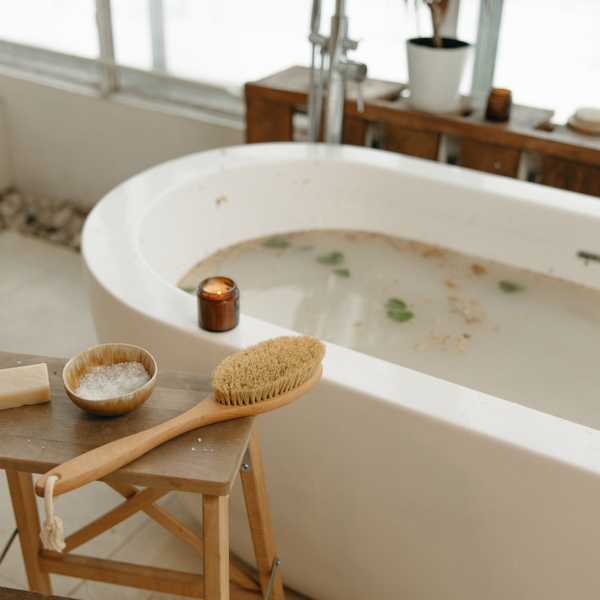 Wooden Bath Brush With Handle