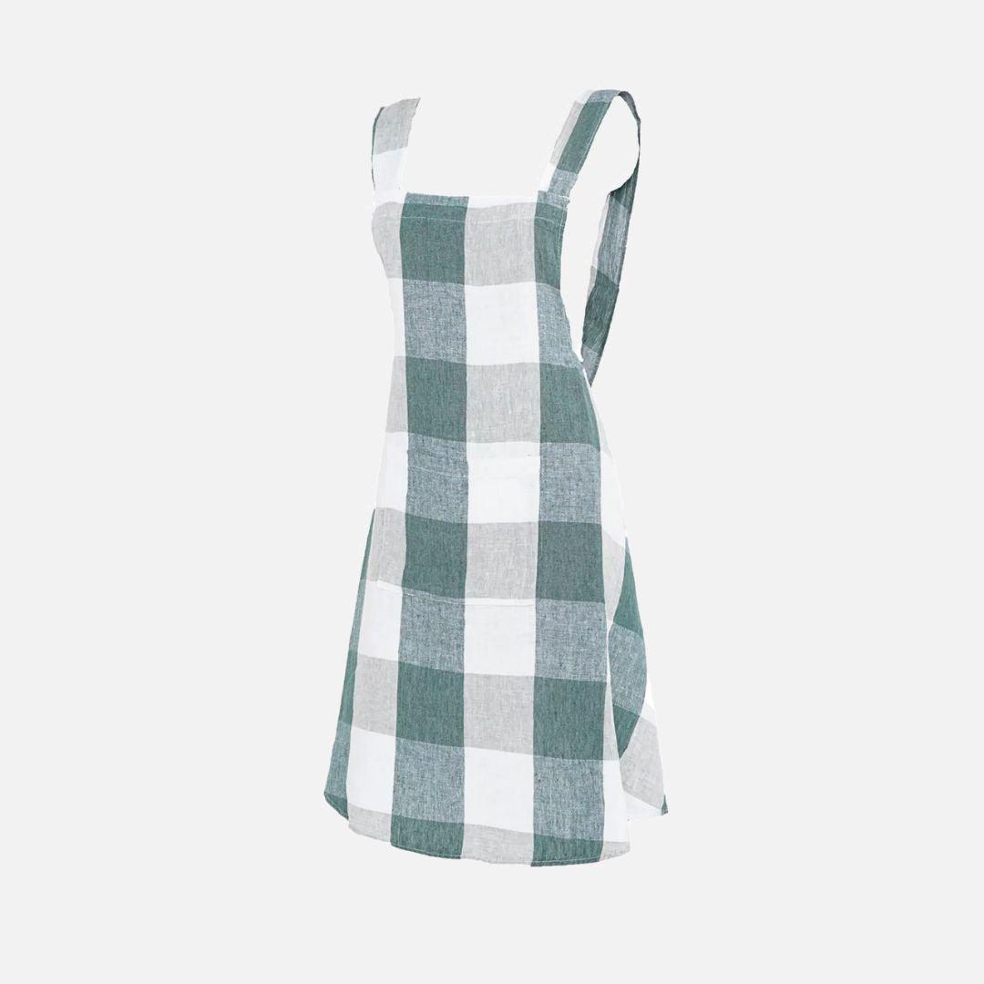 Checkered Linen Apron