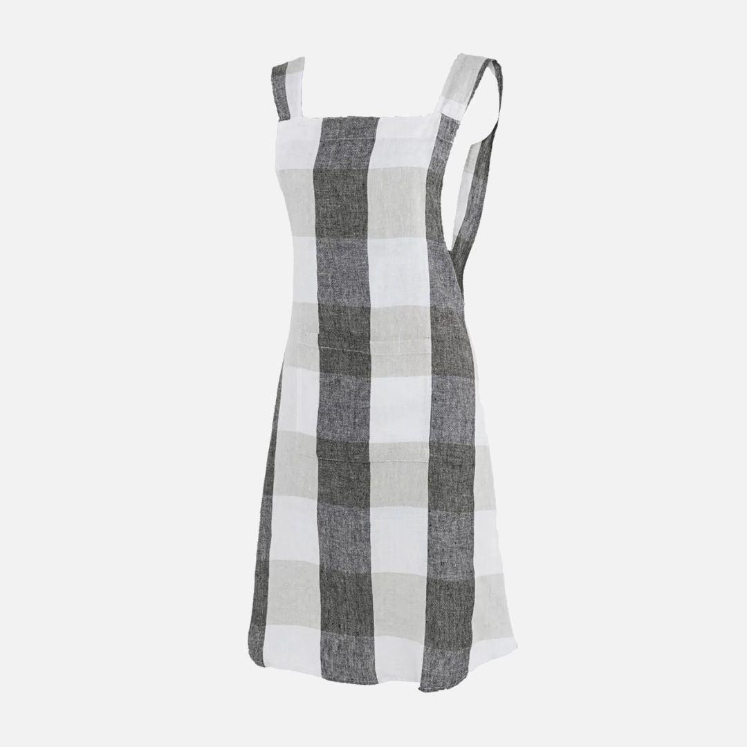 Checkered Linen Apron