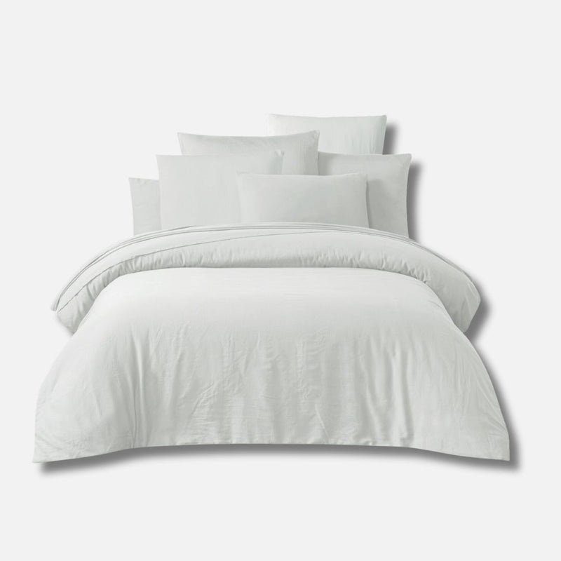 Taie d'oreiller en satin de coton lavé