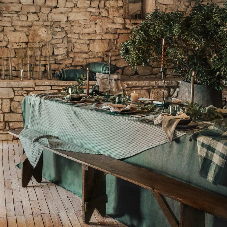 Vichy Linen Table Cloth